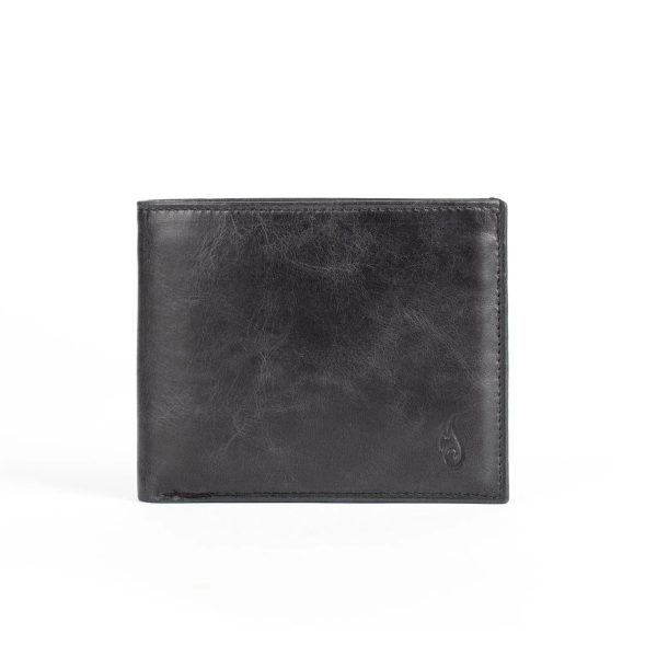 Men’s Black Leather Wallet – Slim RFID Minimalist Design - Image 3