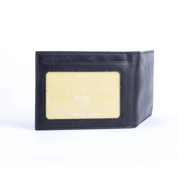 Men’s Black Leather Wallet – Slim RFID Minimalist Design - Image 6