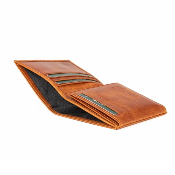 Men’s Leather Card Wallet | Multifold Amber - Image 9
