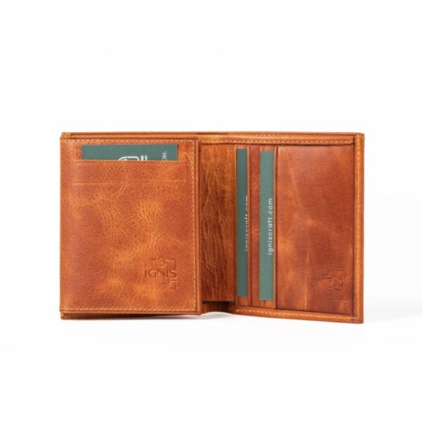 Men’s Leather Card Wallet | Multifold Amber - Image 7