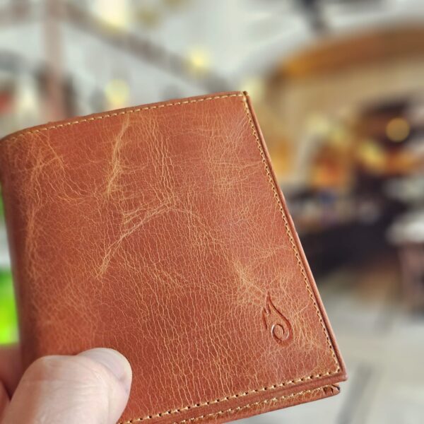 Men’s Leather Card Wallet | Multifold Amber - Image 3
