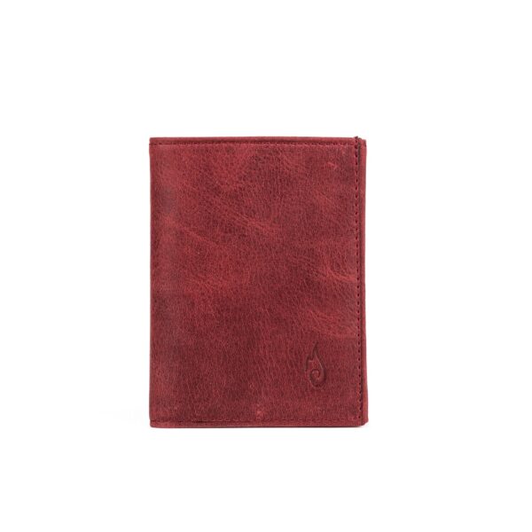 Minimalist Men's Leather Wallet | Apex Garnet - Image 3