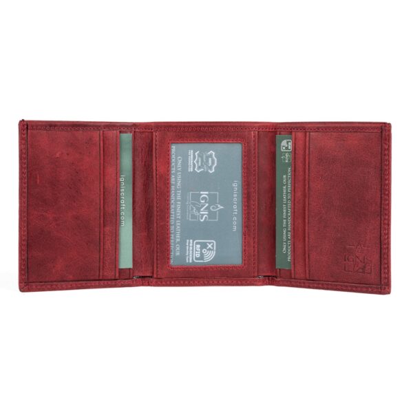 Minimalist Men's Leather Wallet | Apex Garnet - Image 2