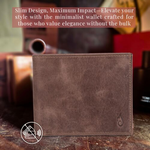 RFID Leather Wallet for Men – Slim Minimalist Bifold