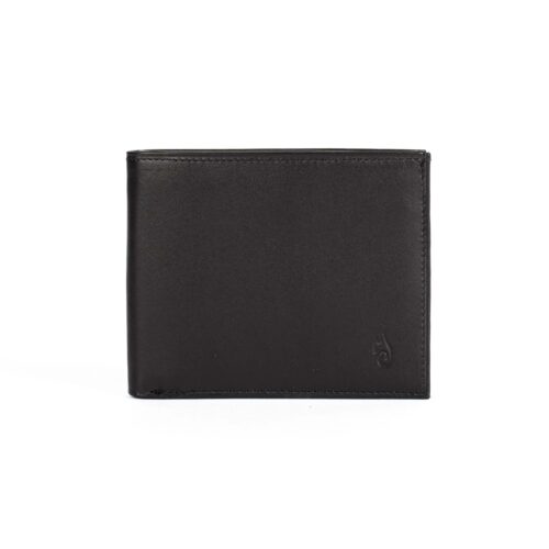 Black Minimalist RFID Wallet for Men – Slim Bifold Design