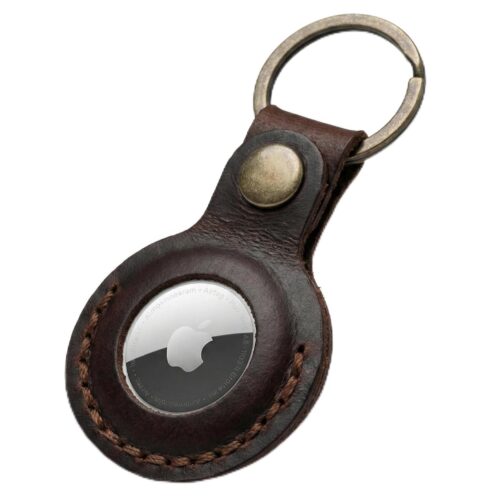 Handmade Leather Airtag Keychain Holder – AirTag Case