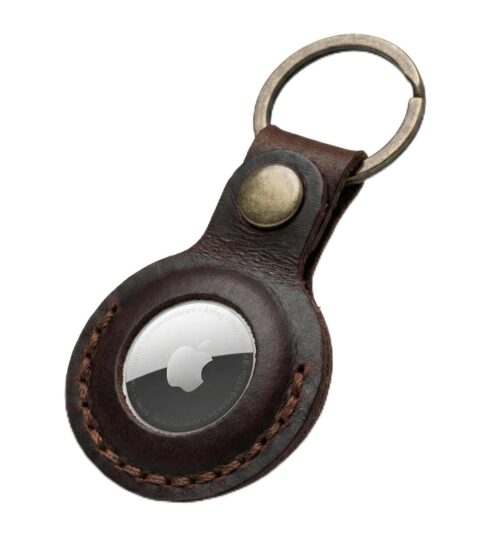 Handmade Leather Airtag Keychain Holder – AirTag Case