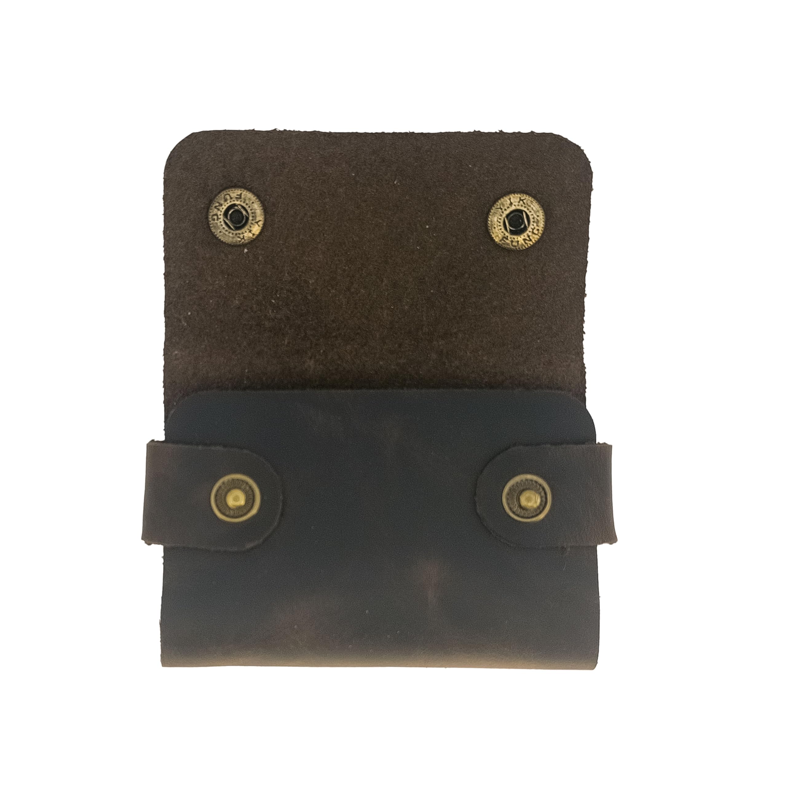 Ignis Craft Dark Brown Leather Card Holder – Handmade Men’s Minimalist Wallet, Slim Credit Card Case, Business Card Holder Leather – Stylish & Practical for Daily Carry