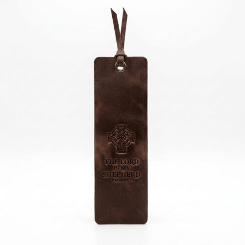 Jordan brown full-grain leather bookmark with hand-tied tassel