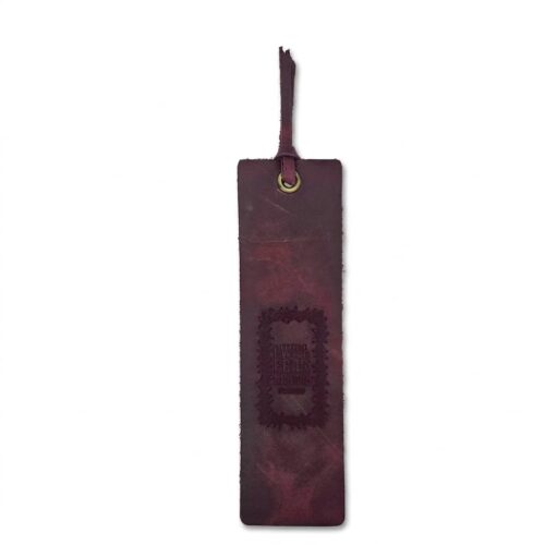 Pentecost red full-grain leather bookmark with tassel