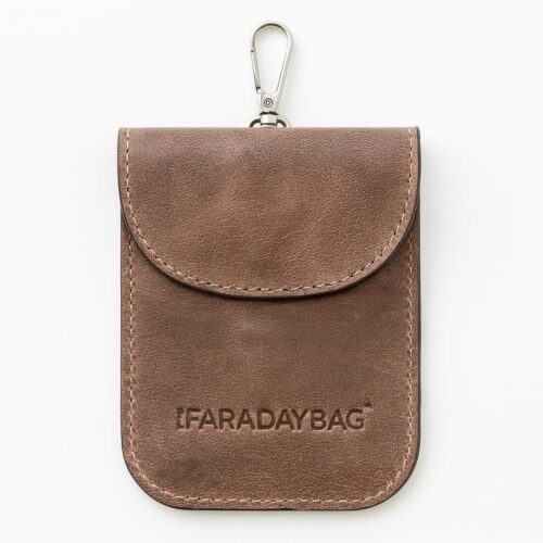 Leather Faraday Key Fob Pouch