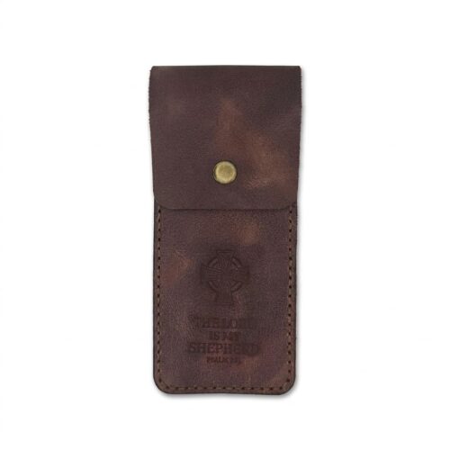 Leather Pen Case with Bible Verse